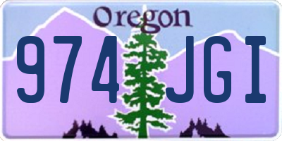 OR license plate 974JGI