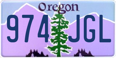 OR license plate 974JGL