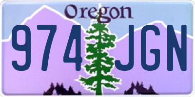 OR license plate 974JGN