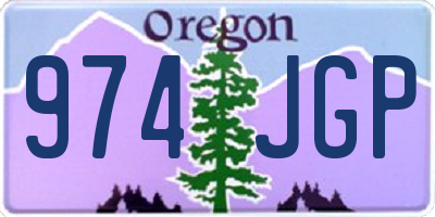 OR license plate 974JGP