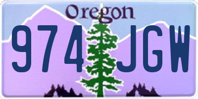 OR license plate 974JGW