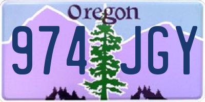 OR license plate 974JGY