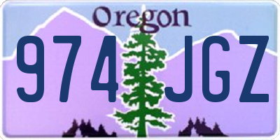 OR license plate 974JGZ