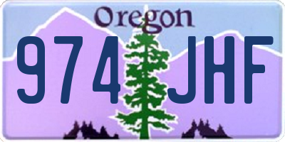 OR license plate 974JHF