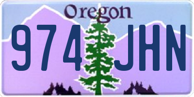 OR license plate 974JHN