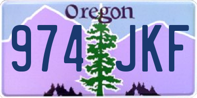 OR license plate 974JKF