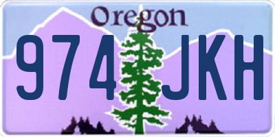 OR license plate 974JKH