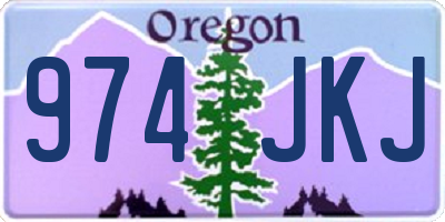 OR license plate 974JKJ