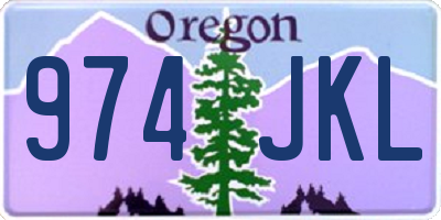 OR license plate 974JKL