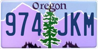 OR license plate 974JKM