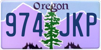 OR license plate 974JKP