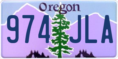 OR license plate 974JLA