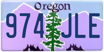 OR license plate 974JLE