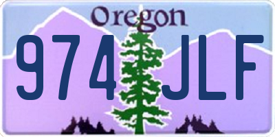 OR license plate 974JLF