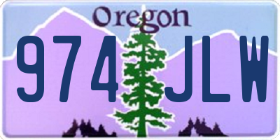 OR license plate 974JLW