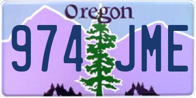 OR license plate 974JME