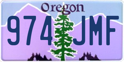 OR license plate 974JMF