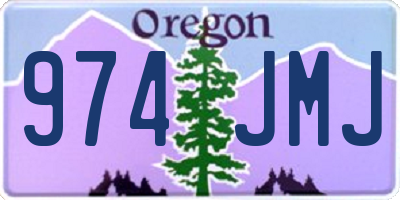 OR license plate 974JMJ