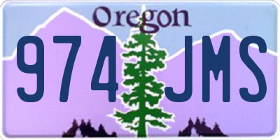 OR license plate 974JMS