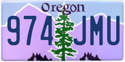 OR license plate 974JMU