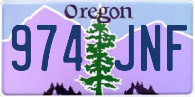 OR license plate 974JNF