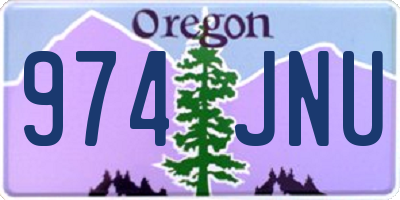 OR license plate 974JNU