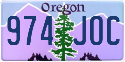 OR license plate 974JOC