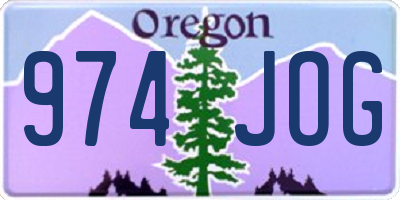 OR license plate 974JOG