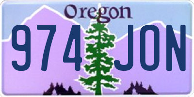 OR license plate 974JON