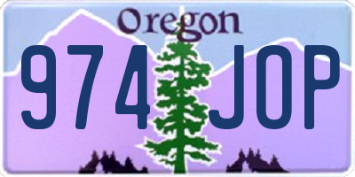 OR license plate 974JOP