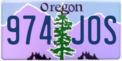 OR license plate 974JOS