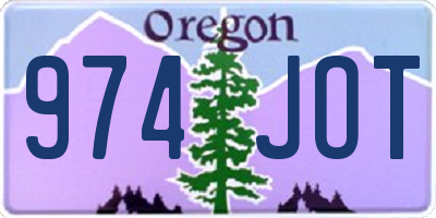OR license plate 974JOT