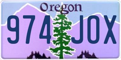 OR license plate 974JOX