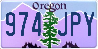 OR license plate 974JPY