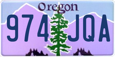 OR license plate 974JQA