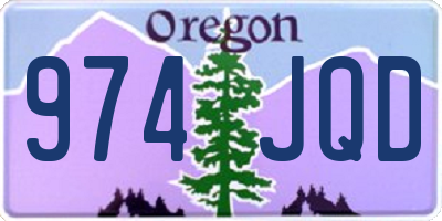 OR license plate 974JQD