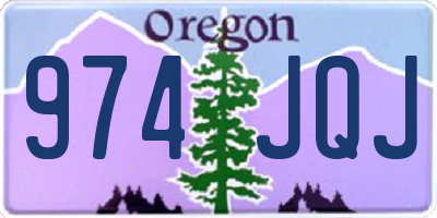 OR license plate 974JQJ