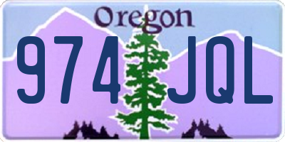 OR license plate 974JQL