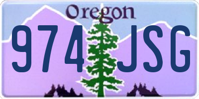 OR license plate 974JSG