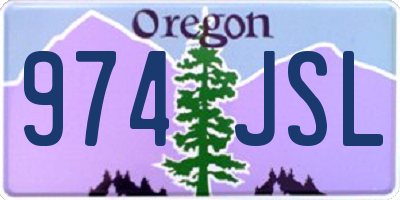 OR license plate 974JSL
