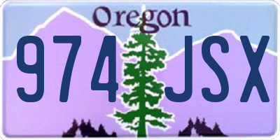OR license plate 974JSX