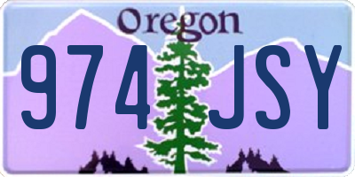 OR license plate 974JSY