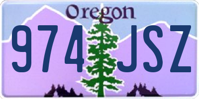 OR license plate 974JSZ