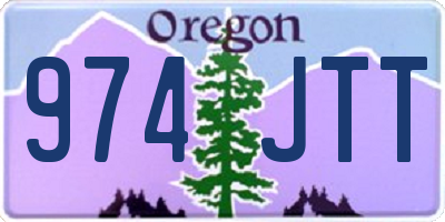 OR license plate 974JTT