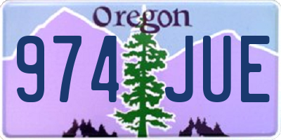 OR license plate 974JUE