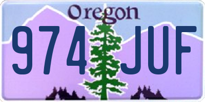 OR license plate 974JUF