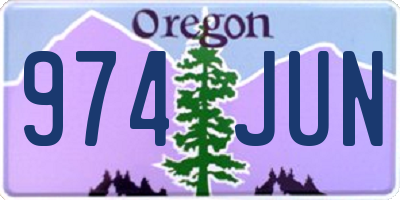 OR license plate 974JUN