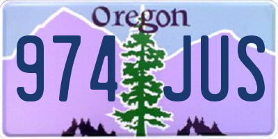 OR license plate 974JUS