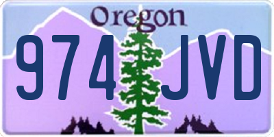 OR license plate 974JVD
