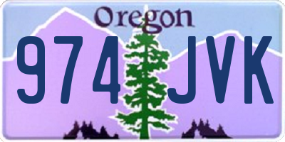 OR license plate 974JVK